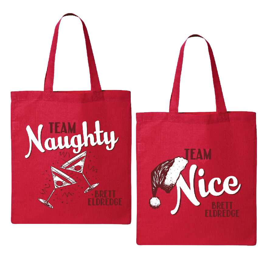 Red Tote Bag - Team Naughty or Team Nice