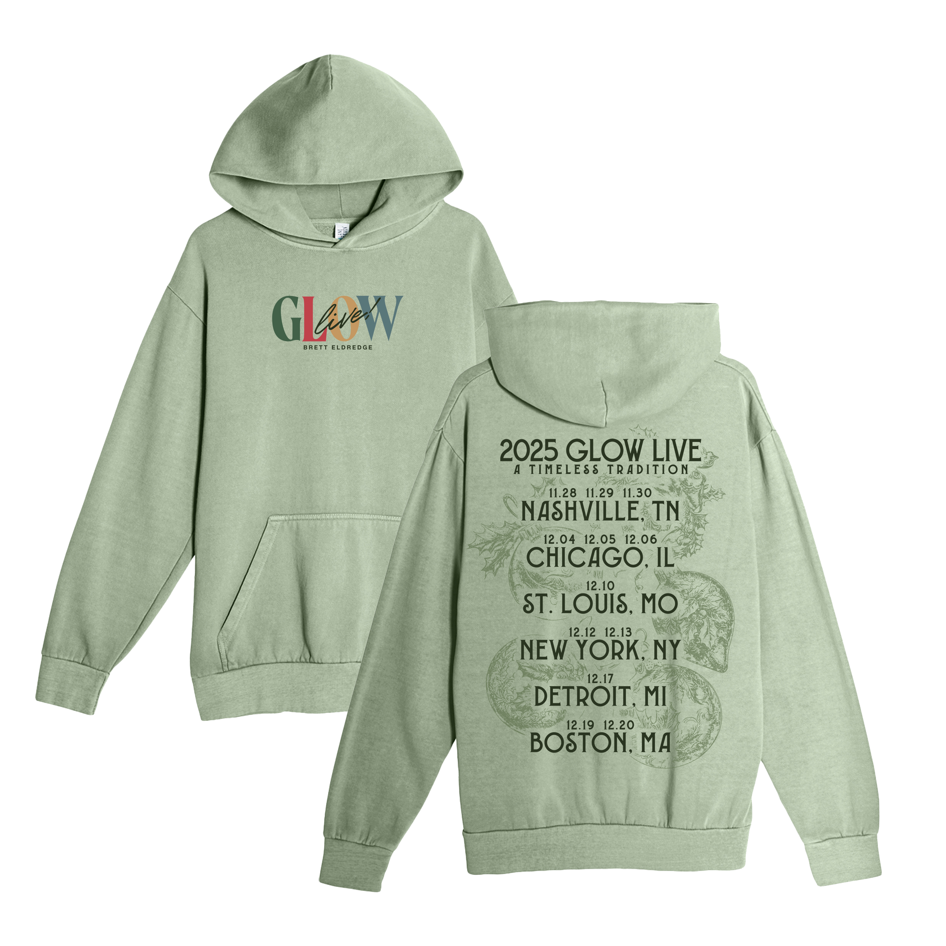 Green 2025 Tour Hoodie – Brett Eldredge