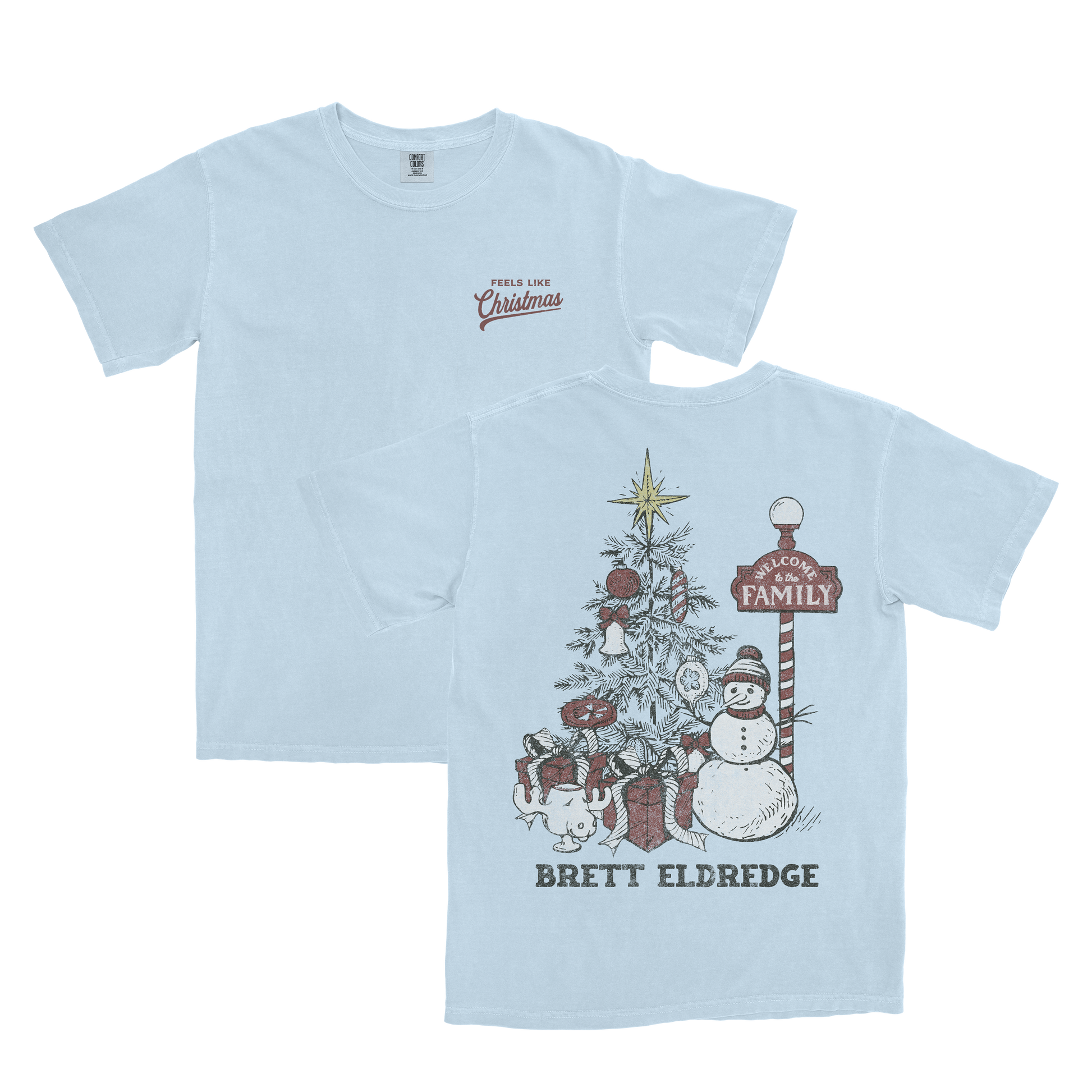 2025 Ice Blue Christmas Tree Tee