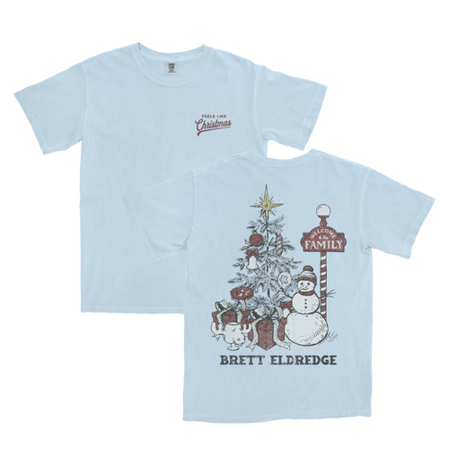 2025 Ice Blue Christmas Tree Tee